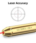 Bore Sight Laser For 243 And 308 Caliber Rifles, Red Dot Sighting Tool For Quick Zeroing, High Accuracy Laser Bore Sight