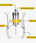 Heavy Duty Hydraulic Puller With Manual Pump Gear Puller Threaded 5 10 15 20 30 50 Tons Bearing Separation Tool close-up features