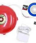 Warehouse Doorbell Kit With Wireless Chime And Push Button Transmitter, includes bell, chime, power adapter, and screws