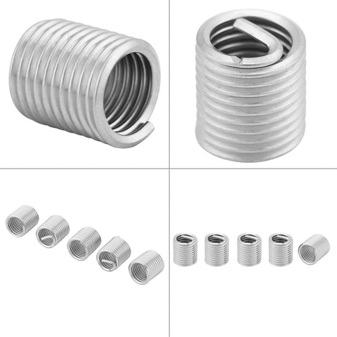 Stainless Steel M8 Helicoil Threaded Inserts Kit, 1.25 Pitch, 2D Length, 100 Pieces, Heavy Duty Thread Repair For Aluminum And Magnesium