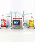 Ready To Roll Double Head Liquid Filler Machine Featuring Zero Drip Precision Valves And Hassle Free Height Adjustments For Smooth Beverage And Cooking Oil Bottling At 35 Liters Per Minute, showing dual filling heads.