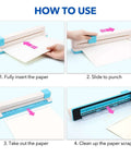 Step-by-step guide on using Adjustable 30 Hole Binding Punch For Discbound Notebooks And Journals Portable Hand Operated Puncher