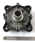 Heavy Duty Rear Wheel Hub With Black Machined Finish For Ranger Utility Models. Top view showcasing durable metal design and precision fit.