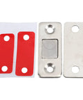 Slim Magnetic Door Catch Kit In Stainless Steel 8 Pack Cabinet Latch with adhesive and screws