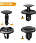 Installation steps for 100 Pcs Push Type Retainer Clips For Lexus And Toyota Body Panels And Splash Shields 90467-07201 Replacement