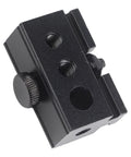 Heavy Duty Black Aluminum Igt Table Track Slider Clamp Mount with triple ports for seamless camp lighting setup.
