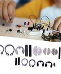 450 Piece Semicircle Key Spring Pin Clip E Clip Kit With Versatile Storage For DIY Home Repair And General Hardware Needs A Handy All In One Fastener Set For Quick Fixes And Everyday Projects; assorted metal clips on white surface
