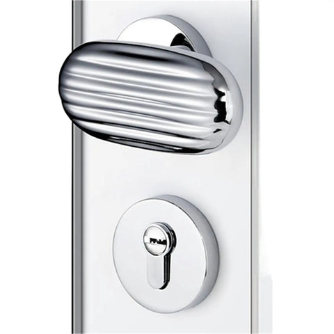 Durable Zinc Alloy Door Lock For Indoor Bedroom Use With Silent Operation And Gold Split Doorknob Hardware, Easy Install, Smooth Latch