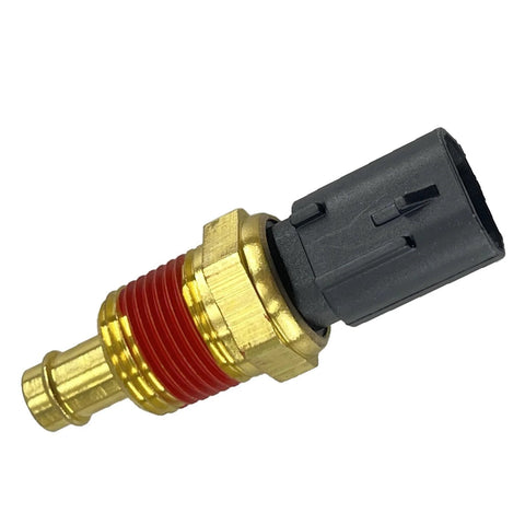 WEITARI engine coolant temperature sensor with brass threaded body and black plastic connector, close-up view.