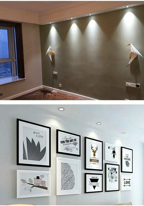 Room with 3 Inch Waterproof Recessed Shower Light With 9W COB LED, Adjustable Gimbal, 3 Color Temperature Options