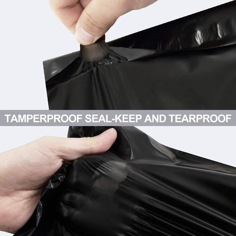 Black 14.5 By 19 Inch Poly Mailers 100 Pack Thick Self Sealing Waterproof Tear Resistant Shipping Bags With Tamperproof Seal