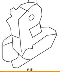 Diagram of Complete Power Latch And Actuator Assembly For Subaru Forester Rear Gate 2014 To 2018, part identifier #15.