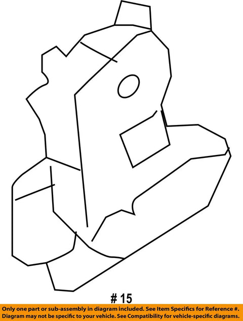 Diagram of Complete Power Latch And Actuator Assembly For Subaru Forester Rear Gate 2014 To 2018, part identifier #15.
