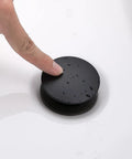 Finger pressing Matte Black ABS Pop Up Sink Drain With Overflow For Bathroom Vessel Sink Lavatory Vanity Easy Install No Leak