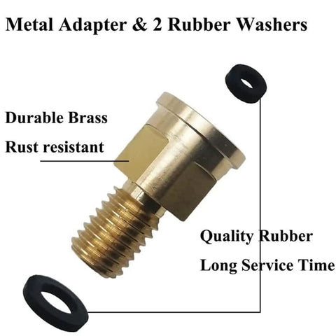 Brass Heavy Duty Pressure Gauge Adapter With O Ring Seal For CS And CJ Series Cartridge Filters 5/8-11G Male Durable Replacement