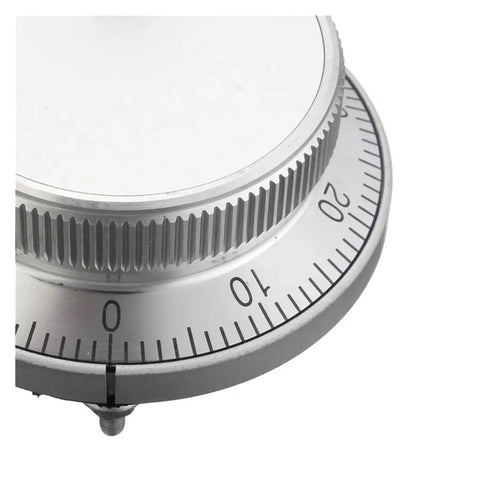 Close-up of dial on Handwheel Kit With 5V Manual Generator And 60mm Rotary Encoder for machine tools.