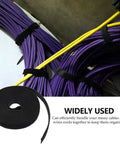 Boss Up Your Desk Game With These Heavy Duty Hook And Loop Cable Ties Plus Reusable Self Closing Wire Management Straps In Black, bundled cables.