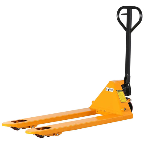 Commercial Grade Manual Pallet Jack Hand Truck Boasting 6600 Pounds Capacity With 27 X 48 Forks Featuring Smooth Rolling Polyurethane Wheels And Reliable Hydraulic Lift System Built Like An Absolute Beast For Zero Sweat Heavy Moves