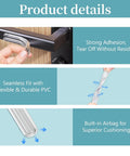 Image showing Strong Adhesion feature of the Straight Up Tough Clear Rubber Wall Saver Pads 12 Piece Kit with durable PVC material.