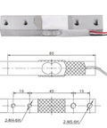 2Kg High Precision Miniature Digital Load Cell Sensor YZC133 For Arduino DIY Projects Ultra Compact Weight Sensor For Portable Kitchen Scales Pet Feeder And Small Appliances Pack Of 2, 80mm aluminum alloy