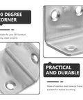 Heavy Duty Wall Mounted Shelf Brackets Set Of 10 90 Degree Right Angle Supports 304 Stainless Steel For Wood And Metal DIY Projects