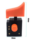 AC220V Switch Replacement for 9237 9227 180mm Polisher Sander, Power Tools Spare Parts, orange and black plastic diagram.