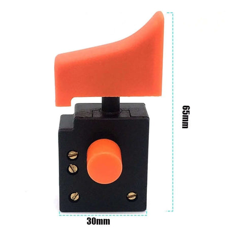 AC220V Switch Replacement for 9237 9227 180mm Polisher Sander, Power Tools Spare Parts, orange and black plastic diagram.