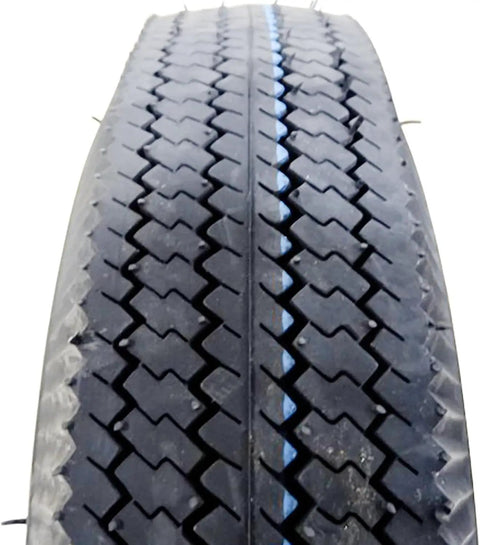 Close-up of Sawtooth Lawn And Garden Tire 480-8 Rugged Traction Go-To For Lawn Mowers Golf Carts And Outdoor Power Equipment