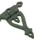 Pack Of 2 3 Inch Cabinet Door Strap Hinges With Hardware Rust Resistant Black Wrought Iron Flush Mount Hinges For Cabinets Indoor Outdoor Durable Easy To Install And Long Lasting