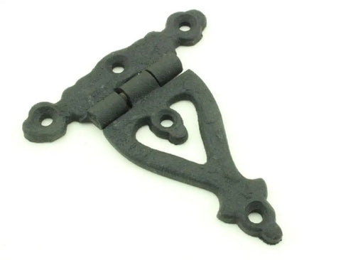 Pack Of 2 3 Inch Cabinet Door Strap Hinges With Hardware Rust Resistant Black Wrought Iron Flush Mount Hinges For Cabinets Indoor Outdoor Durable Easy To Install And Long Lasting