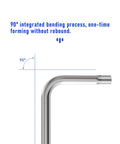 T15 Long Tamper Proof Torx Key Bit Wrench With Long Arm And Short Arm Chrome Vanadium Steel Heat Treated And Quenched Tamper Resistant Star Allen Wrench For Furniture Automotive And Mechanical Repairs, 90° bend