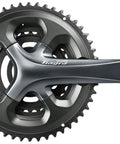 Ride-Ready Tiagra FC-4703 Crankset 170mm 10-Speed with 50 39 30T Chainrings, Hollowtech II Spindle Interface in Gray, front view