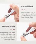 Person using Five Piece Nail Clippers Set For Fingernails And Toenails Stainless Steel Manicure Pedicure Kit With Pro Grooming Tools