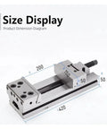 Heavy Duty Workbench Vise Clamp Six Inch Two Hundred Mm GT150X200 Mount With Quick Change Jaw Faces dimensions diagram