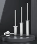 Top Shelf Aluminum Blind Rivets Two Hundred Sixty Piece Pack One Eighth Diameter By Half Inch Length Pop Rivets Heavy Duty Hardware for sheet metal, showing three sizes.