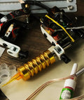 Dual Rotary Tattoo Machine Kit For Beginners With Power Supply And Foot Pedal One Liner And One Shader Complete Set