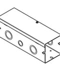 Killer Heavy Duty 10x10x60 Inch Square Steel Electrical Wireway Beefy Metal Cable Raceway System with rear mount holes.