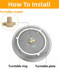 How to install Replacement Microwave Turntable Motor Coupler Set, 0.59 Inch Shaft Length And 0.47 Inch 12mm, High Temp PPS Material, Heavy Duty, Easy Swap For Your Microwave, Fits Most Turntables, 2 Pack on microwave tray