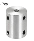 4 pcs 5mm to 10mm Bore Rigid Shaft Coupler with Set Screw, Aluminum Alloy L25xD20 for 3D Printers, CNC Machines