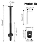 Toughest M6 X 100MM Black Allen Bunk Bed Bolts With Barrel Nuts And Hex Wrench Includes Twelve Heavy Duty Furniture Fasteners diagram detailing bolt size and features.