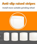 8 Piece Reducing Bushing Adapters For Bench Grinder Wheels Set 2 Sets Included Four Bushing Sizes For Three Quarter Inch Wheels Inner Diameters One Half Inch Five Eighths Inch Three Quarters Inch And One Inch To One And A Quarter Inch Plastic, white 1-inch adapter shown