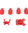 Red components of 3D Printed RC FPV Drone Mounting Base Kit With Motor Camera And Antenna Mounts For 5 To 10 Inch Quadcopter Frames