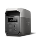 Delta 3 Max Portable Power Station 2048Wh LiFePO4 Battery Solar Generator front view with display and four outlets