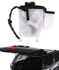 Toyota 4Runner Rear Hatch Latch Actuator Replacement For 2003-2009 4th Gen shown beside open SUV liftgate.