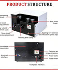 Product structure of High Speed Cable Wire Twister For Single Station Use with control knobs and wire compartments.