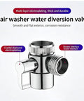 Hair washer water diversion valve with multi-layer electroplating, ideal for durable plumbing connections.