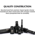 Beefy 49 Piece One Half Inch Drive Impact Socket Set With Deep And Shallow Sockets Metric 8mm To 32mm CRV Steel close-up view