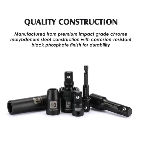 Beefy 49 Piece One Half Inch Drive Impact Socket Set With Deep And Shallow Sockets Metric 8mm To 32mm CRV Steel close-up view