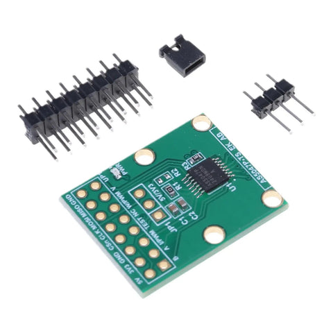 AS5047P Encoder Module Development Board For SimpleFOC Projects, Delivers Precise Position Feedback With SPI Interface, Plug And Play Design, Easy Integration For Robotics, Automation, And Motion Control Systems. green PCB with SPI pins and header