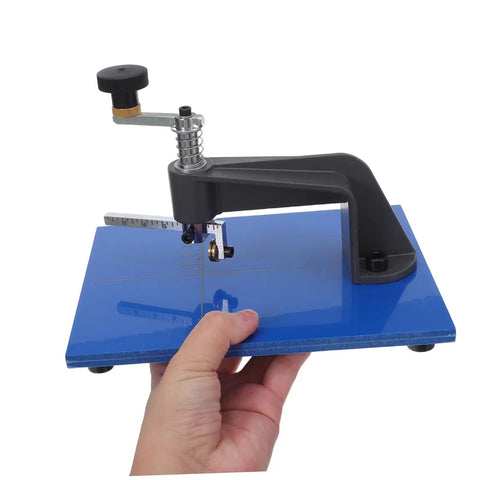 Adjustable Glass Cutting Tool Kit With Carbide Wheels For Stained Glass Mirror Metal And PVC Sheets DIY Enthusiasts And Pros On Site Smooth Chip Free Edges And Precise Circle Cutting, adjustable circle cutter on blue sheet